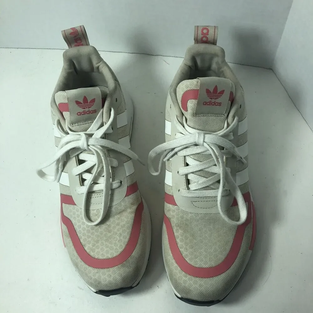 Adidas Athletic Sneakers Womens Size 9.5 Multix Biege White Pink‎ F1
